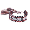Boho tissé broderie amour poignet tricoté Bracelets d'enveloppement corde à la main tissage tressé glands ethnique femmes hommes bijoux