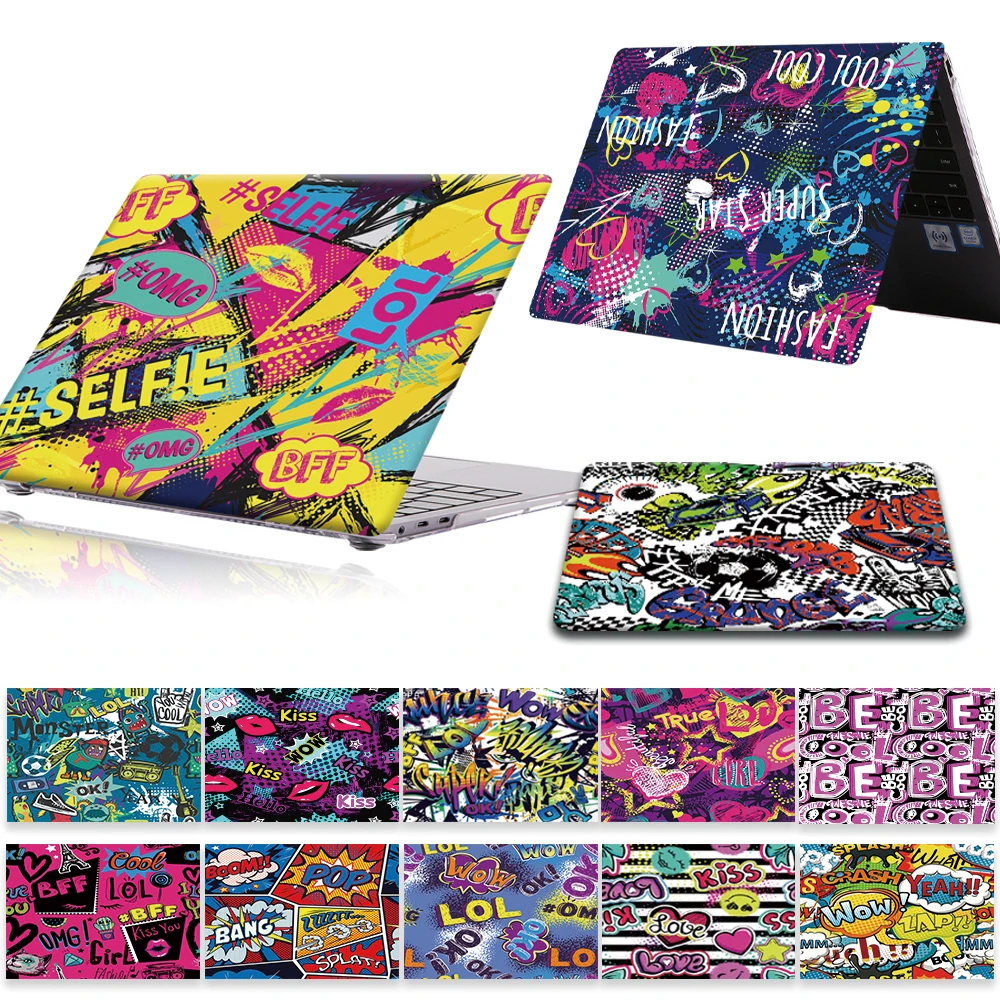

Case for Huawei Matebook D14 D15/13 14/Matebook X Pro 13.9 Case Matebook 14 2021/x 2020 Doodle Pattern Cover Laptop Hard Shell