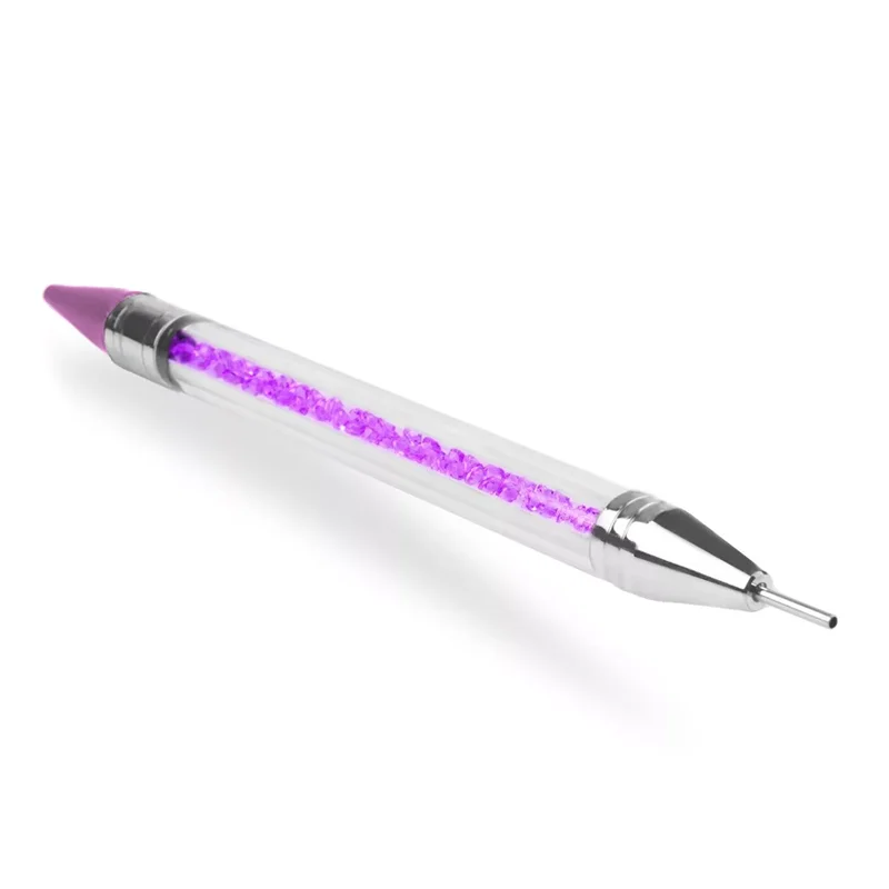 Crystal Handle Applicator Wax Pen Used For Nail Decoration Dual Head Acrylic Metal Dotting Pencil Nails Manicure DIY Point Drill 3