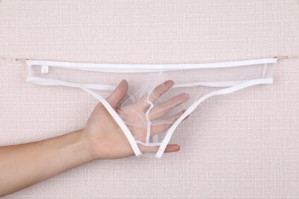 Men's Underwear See Through Transparent Thongs G-strings Low Waist Mesh T-back Panties