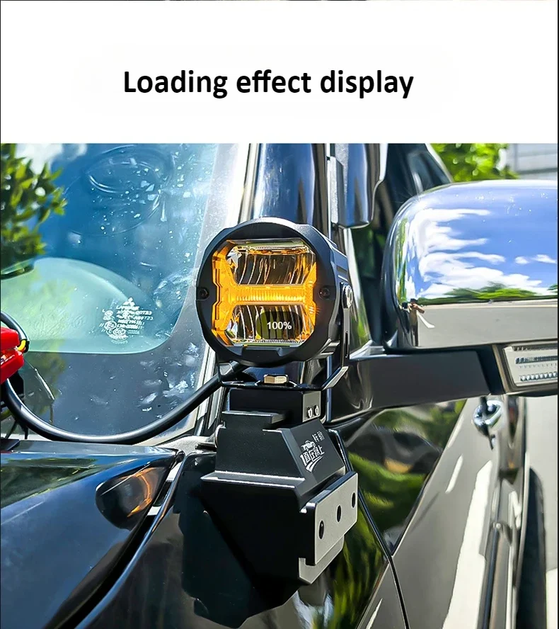For Mitsubishi Pajero V93 V97 V73 Car A Pillar Spotlight Bracket Front Engine Hood Quick Release Dual Guide Rail Expansion Stand detail image 8