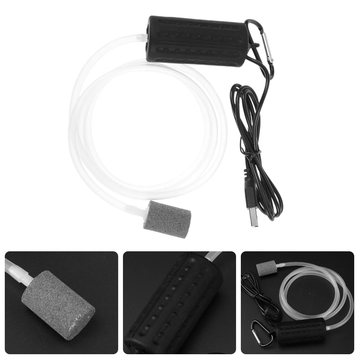 

Aquarium Air Pump, 1 Pc Black USB Tank Pond Pump, Silent Small Tank Air Pump Aquarium Water Fountain Pump|6 5x3x3cm