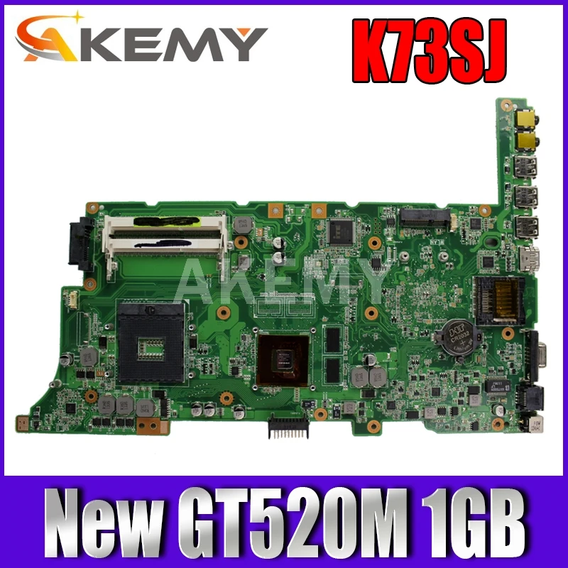 

Akemy K73SJ Motherboard For ASUS K73SV K73SJ K73SM X73S A73S laptop Motherboard K73SJ Mainboard 100% ok GT520M 1GB