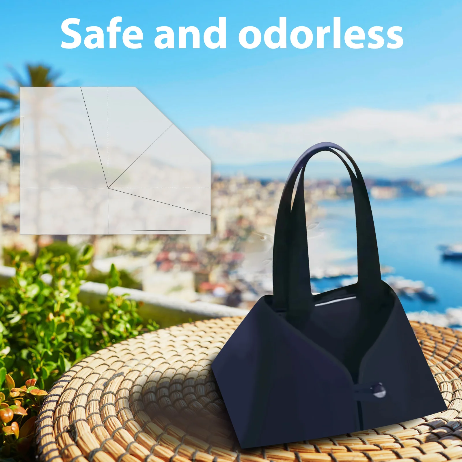 3 Pcs Foldable Food Basket Sew Template DIY Sewing Basket Reusable Folding Portable Easy to Operate Foldable Food