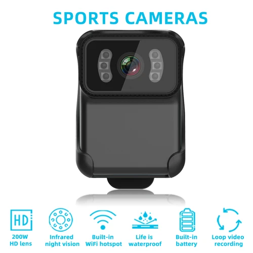 무선 미니 카메라 와이파이 핫스팟 스포츠 카메라 레코더, 야외 비디오 카메라, HD 1080P, 256G 무선 마이크로 비디오 레코드 지원 2