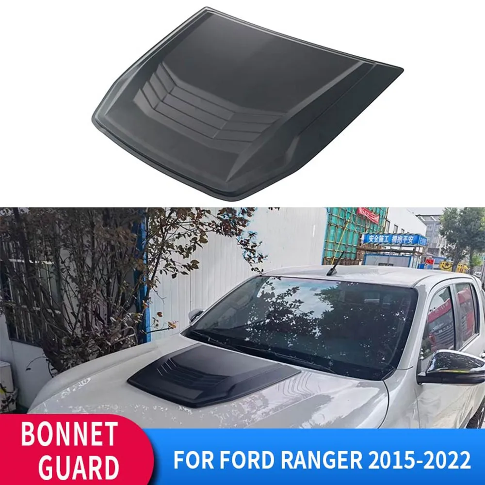 Black Bonnet Guard Shields For Ford Ranger Wildtrak Sport Xlt 2022 2023 Xls  Xl Raptor Bug Hood Deflector Protector Exterior Part - Hoods - AliExpress