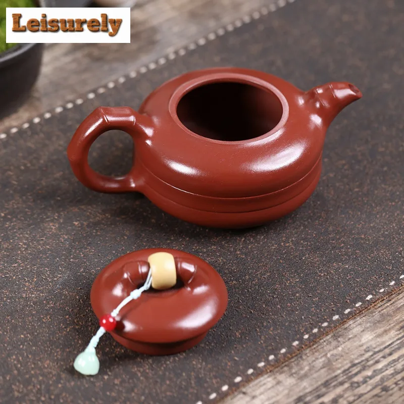 260ml Retro Yixing Purple Clay Teapots Handmade Pot Raw Ore Dahongpao Mud Kettle Chinese Zisha Tea Set Craft Supplies Collection