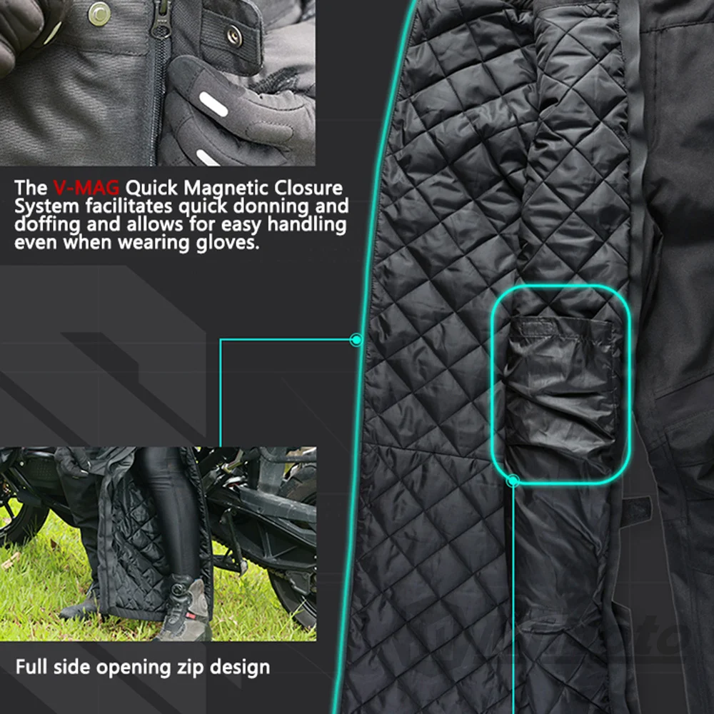 Motorcycle Pants Men's Motorcycle Pants for Winter Warm Thinsulate Cotton Quick Release Pants Motocross Racing Trousers with CE Protective Gear