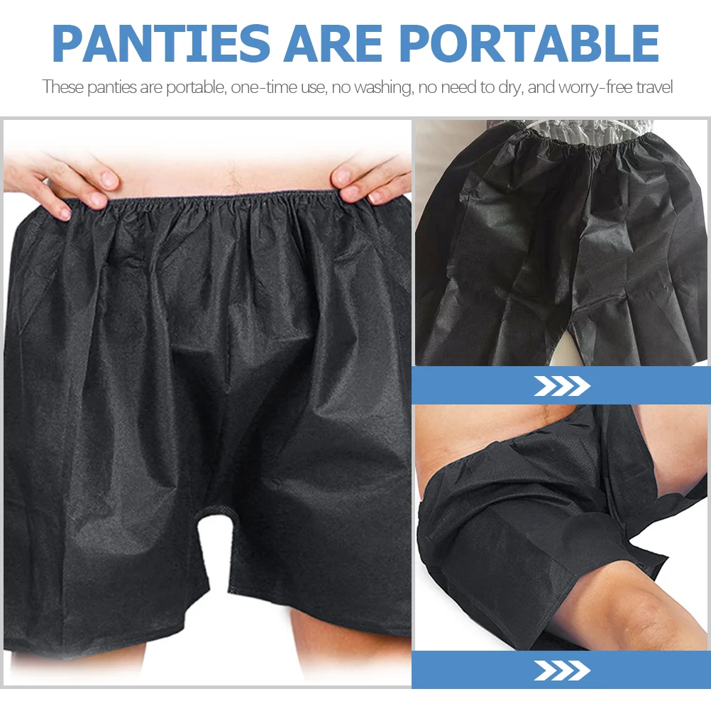 50 Pcs Disposable Panties Jersey Boxers Sweatshorts Men Compact Tight