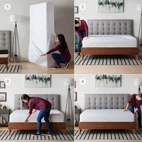 100% Waterproof Mattress Cover with Zipper 6-Sides All-inclusive Mattress Protector Fitted Sheet Bed Cover Twin Queen King 5