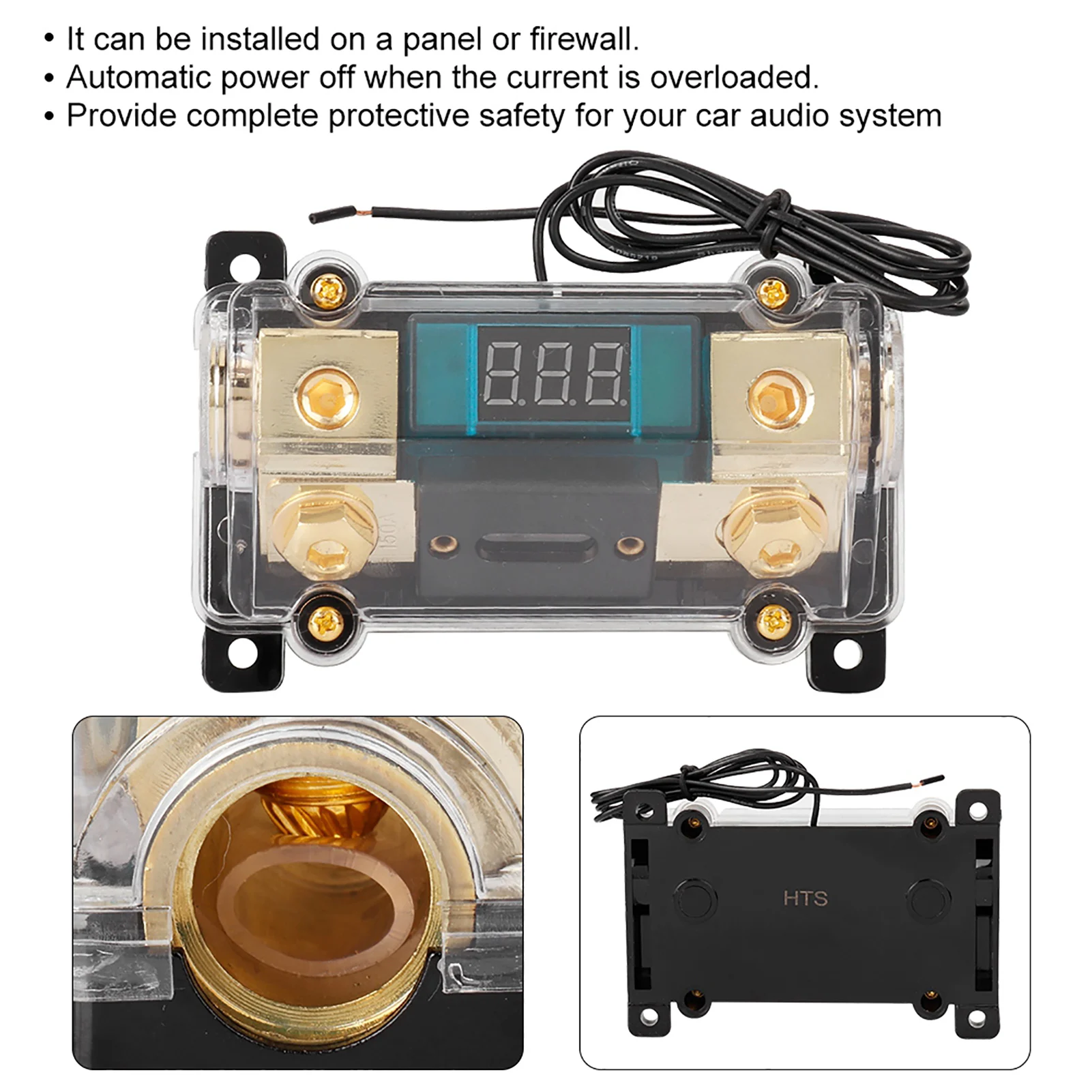 Car Audio Power Holder Audio Power Holder Car Stereo Distribution Block Box Digital Display