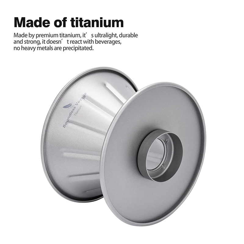 Boundless Voyage Titanium Filterpapierloser Kaffeefilter, Einfacher Manueller Kaffeebereiter Ti6005P – Detail 2