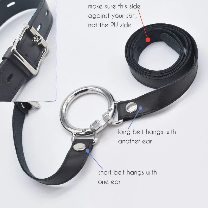 Penis chastity cage anti-off auxiliary belt chastity cage PU leather anti-off male adjustable rope chastity lock accessories sexyshop chastity lock sex toy chastity cage accessory