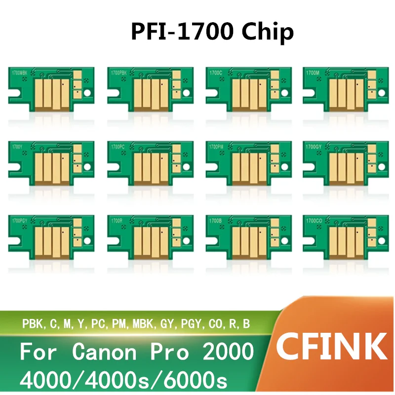 

PFI-1700 PFI1700 1700, постоянный чип картриджа для Canon PRO-2000, 2100, 4000, 4000S, 6000, 6100, 6100S, 6000S, чипы