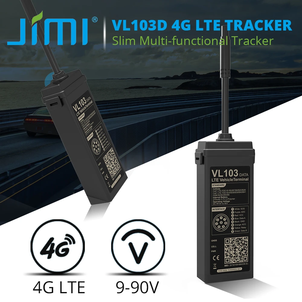 Jimi Mini 4g Car Gps Tracker Vl103d With Realtime Tracking Smart Alert