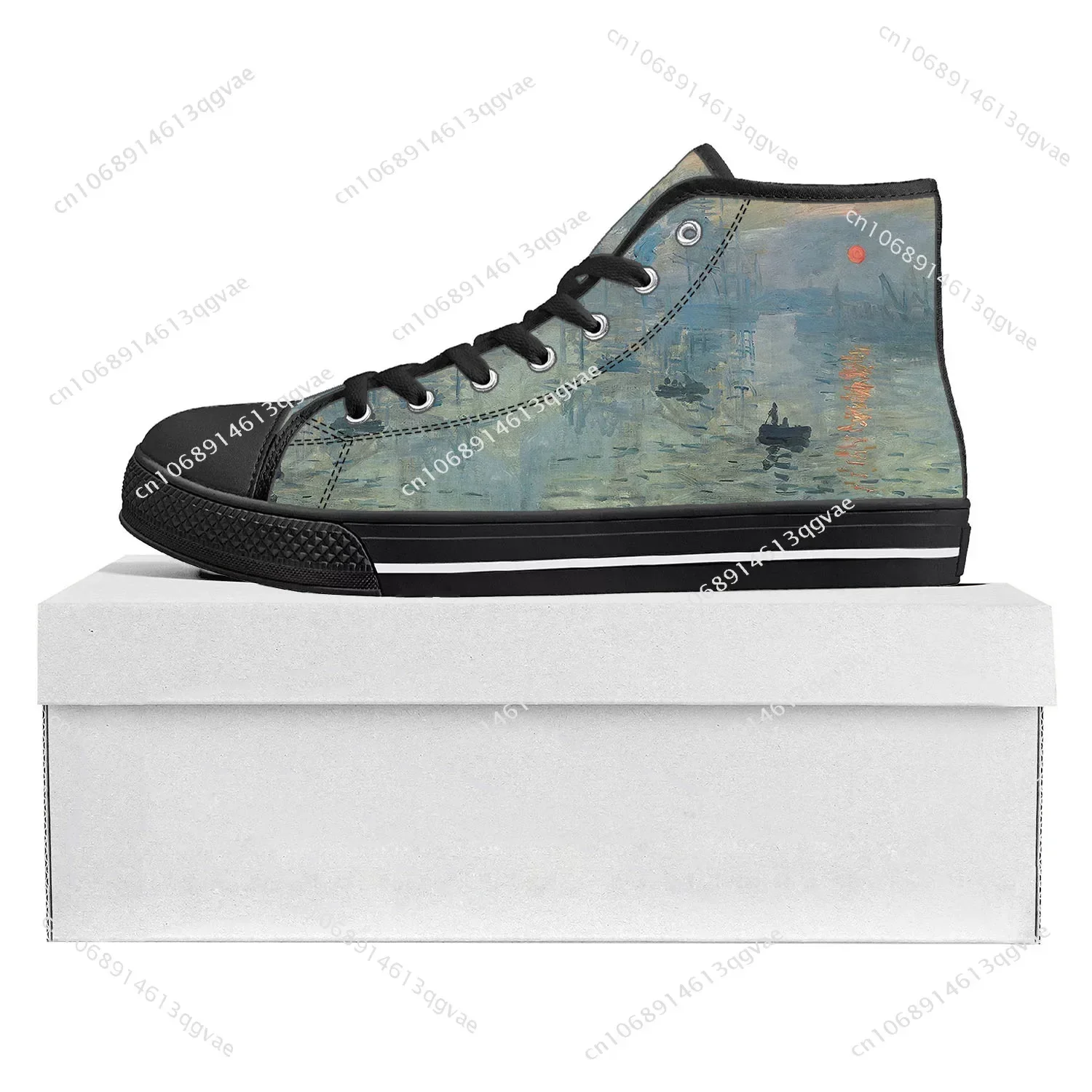 Impression Sunrise High Top High Quality Sneakers Mens Womens Teenager Canvas Sneaker Casual Custom Made Shoes Customize Shoe