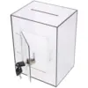 Acrylic Tip Lock Clear Window Mailbox for Fundraising Public Letter Box Letter Post Container Light Grey Travel Storage 5