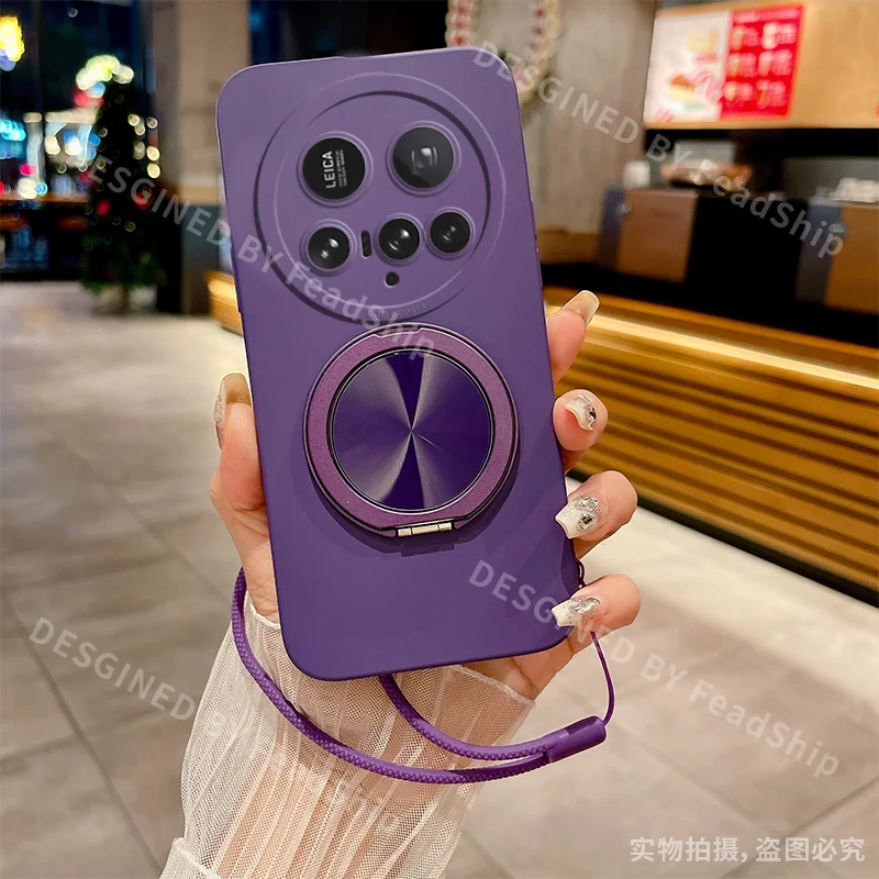 Magnetic Silicone Phone Case with Stand and Screen Protector