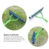 Garden Thatch Rake Stainless Steel Curved Tip Teeth Lawn Rake for Leaves Garden Supplies 3
