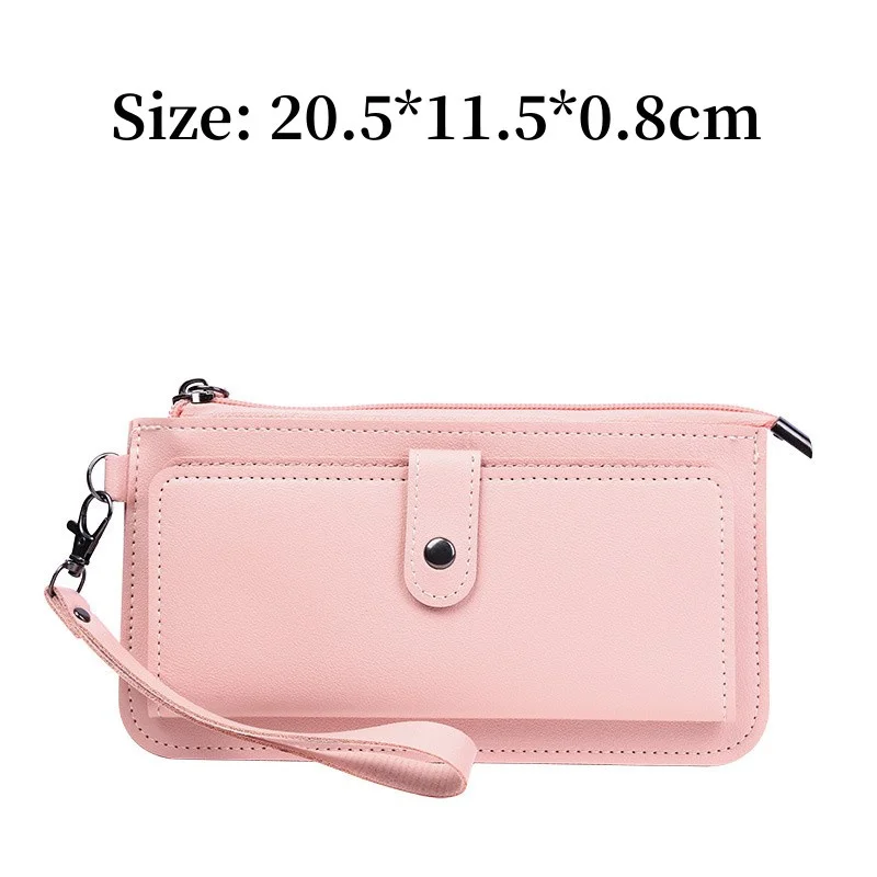 Women Long Wallet RFID Function Large Capacity Zipper Clutch Bag Phone Pocket Coin Pouch Card Holder PU Leather Money Purse 6