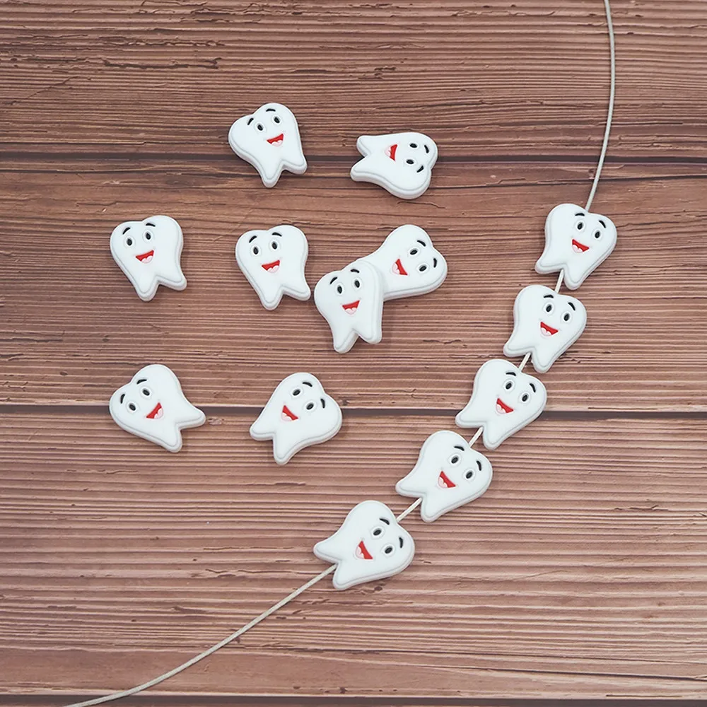 Tooth Silicone Beads