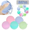 60Pcs random colors Reusable silicone water ball, quick water injection in summer with  Pool Water Bomb Balloons Games 1