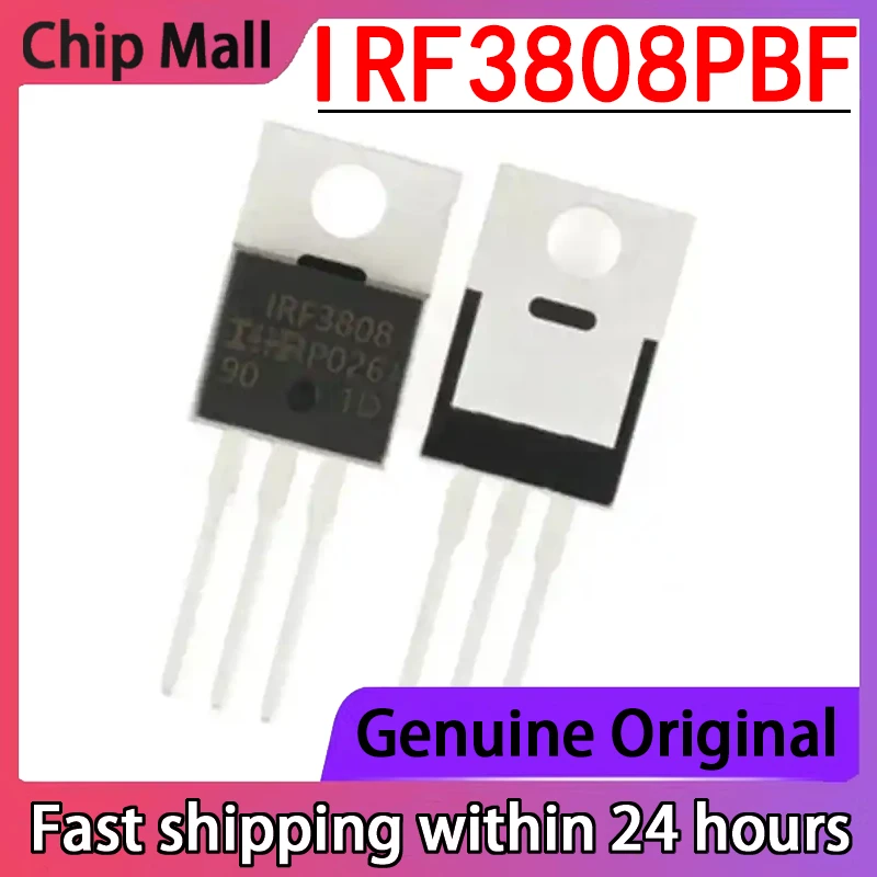 

10PCS New Original IRF3808PBF Screen Printed IRF3808 TO-220 N Channel Field-effect Transistor (MOSFET)