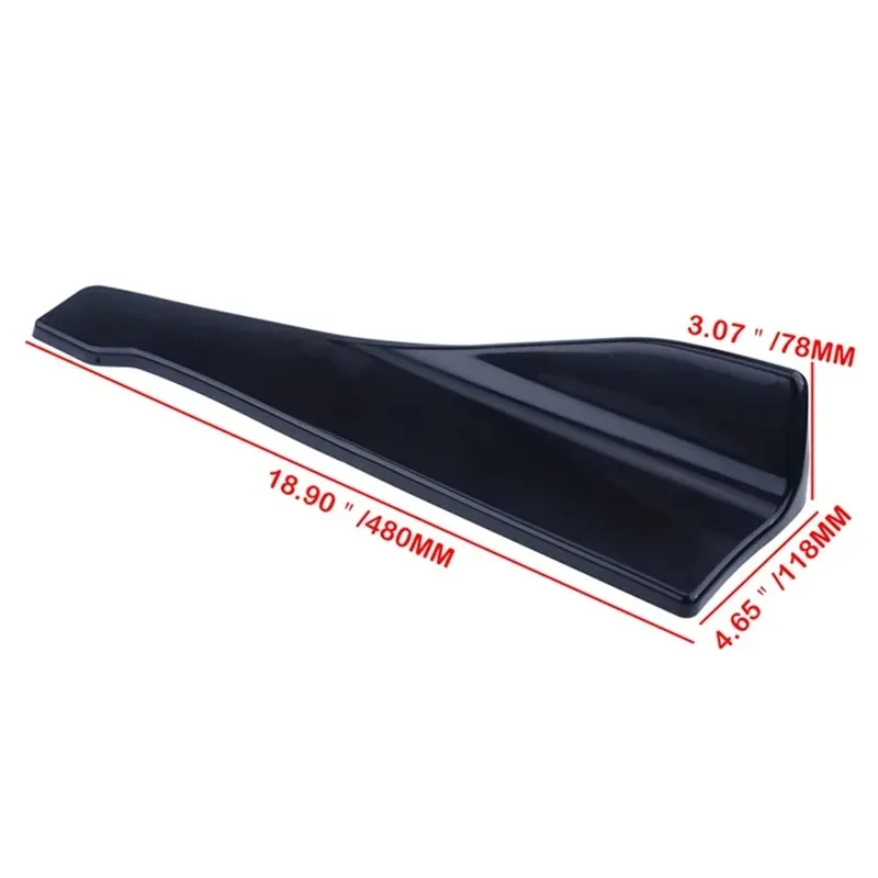 Car Side Spoiler 48CM Side Skirts Bumper Spoiler Splitter Protector For BMW F20 E90 Audi VW Golf Benz Anti-scratch