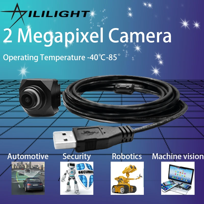 ALG 2 메가픽셀 USB 카메라, 1080P 30FPS, 알루미늄 커버, HDR, 방수, IP67, 마이크, 고정 초점, 드라이버 프리