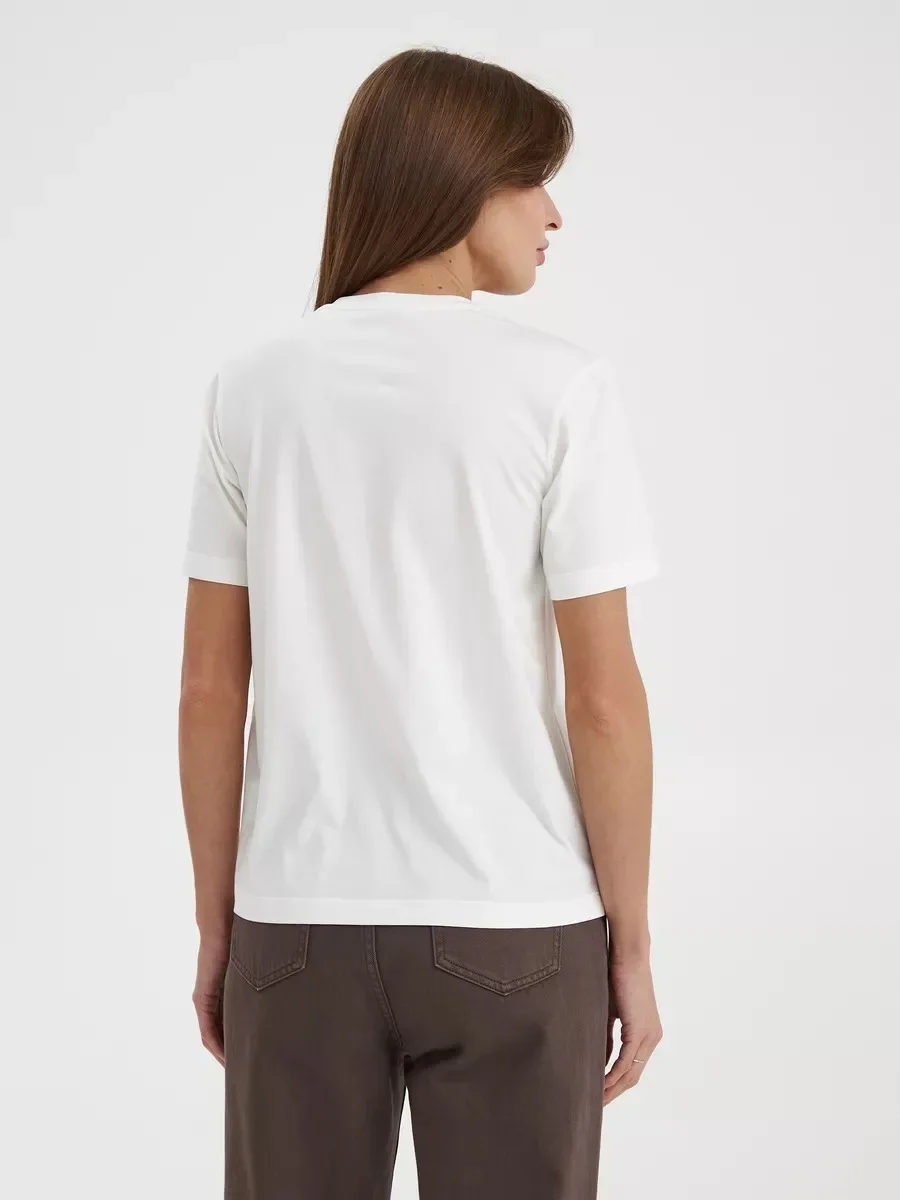 Cotton Summer Womens T-Shirt - Short Sleeve Loose Basic Top