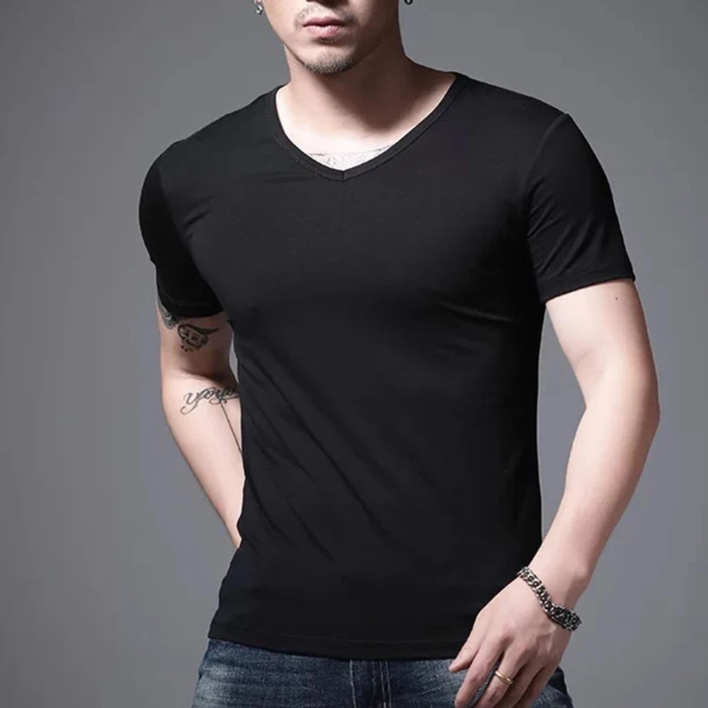 Description Picture 3 of itemVest T-shirt Tank Tops Daily Street Fitness Gym Casual Mens No Elasticity Retro Short Sleeve Simple Male Fashion