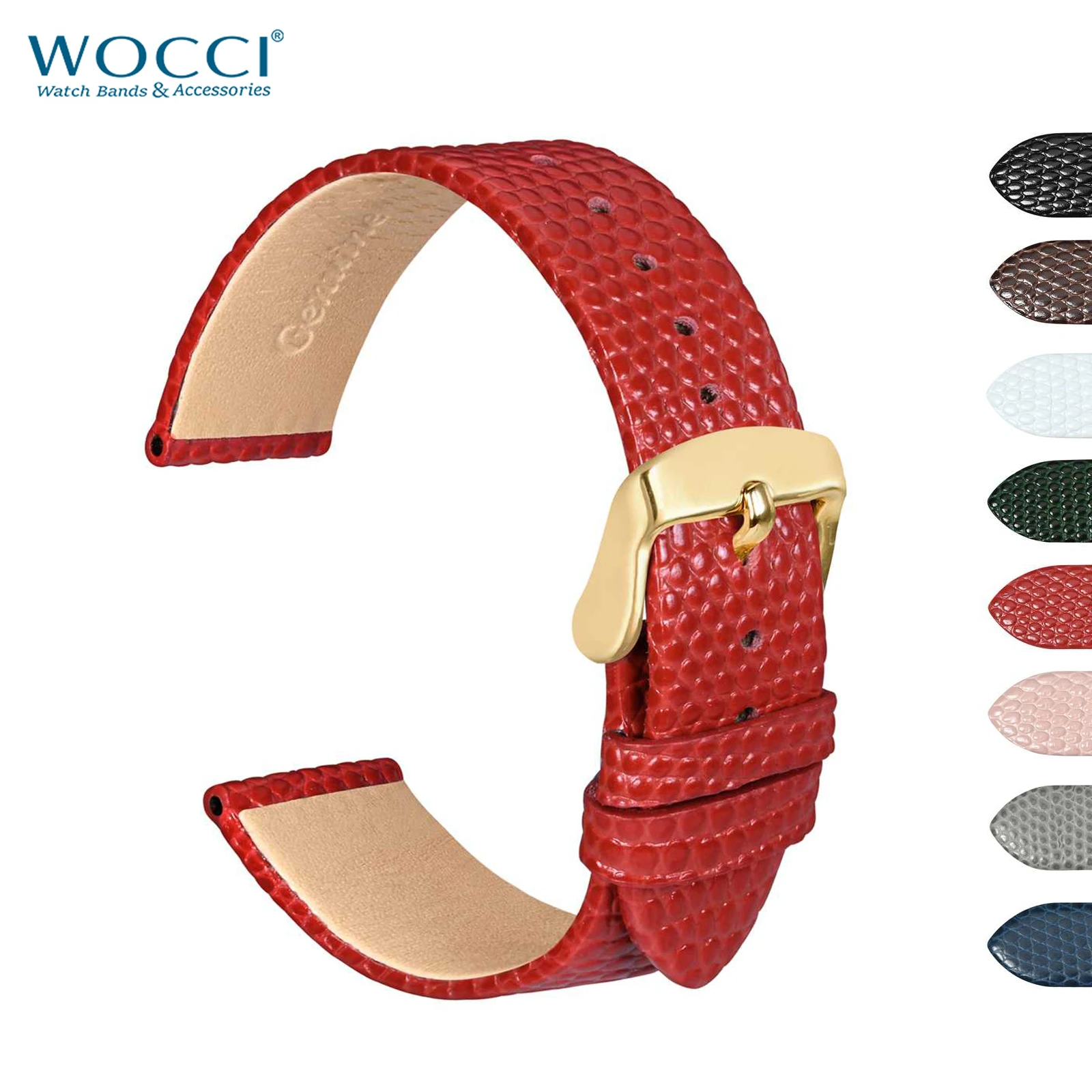 WOCCI Flower Watchband, Leather Watch Bands with Quick