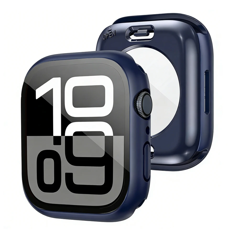 3-in-1 Apple Watch Protective Kit: Tempered Glass Face Cover & Back Bumper
