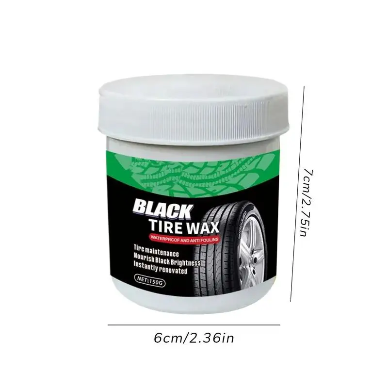 150g Tire Coating Paste Creative Car Tire Retreading Cleaning Cream Car Maintenance Brightener Agent Shiny Polishing Tools