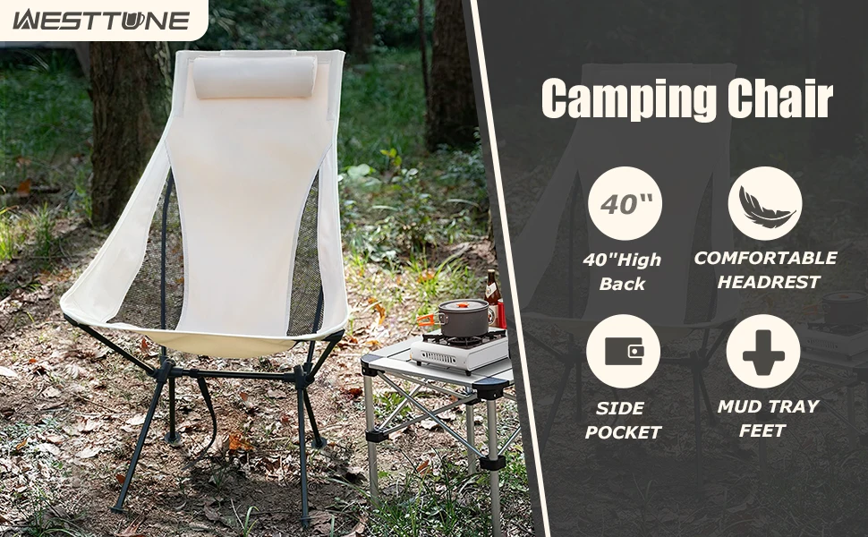 Outdoor Chair G4Free Upgraded Outdoor Pack Camping Chair Portable