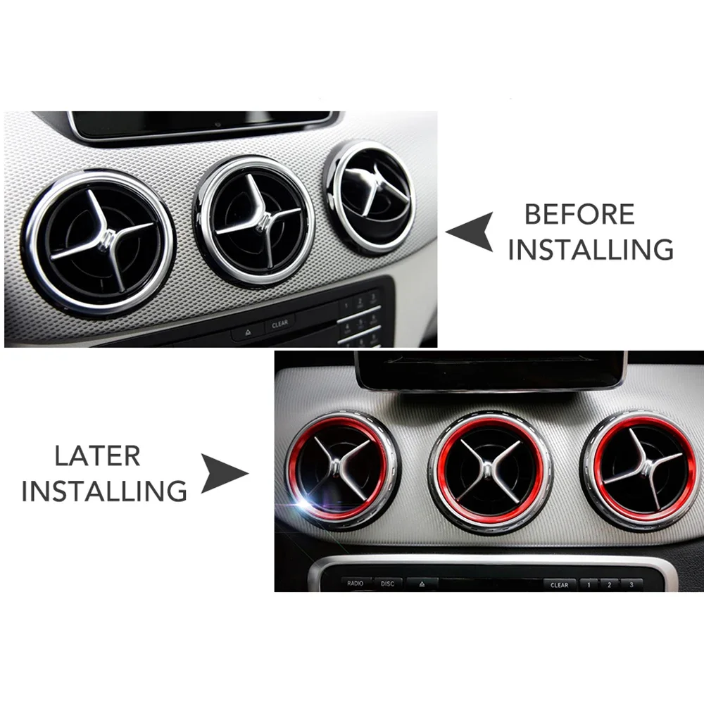 Car Air Center Console Outlet Trim Inner Ring Cover for Mercedes Benz A B GLA CLA Class W176 W246 C117 X156 AMG 2012-2018 2