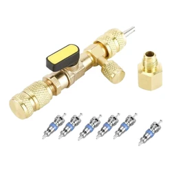 Válvula núcleo ferramenta de substituição conjunto do núcleo da válvula e descarga ferramenta coring ferramenta 1430 refrigerante changer
