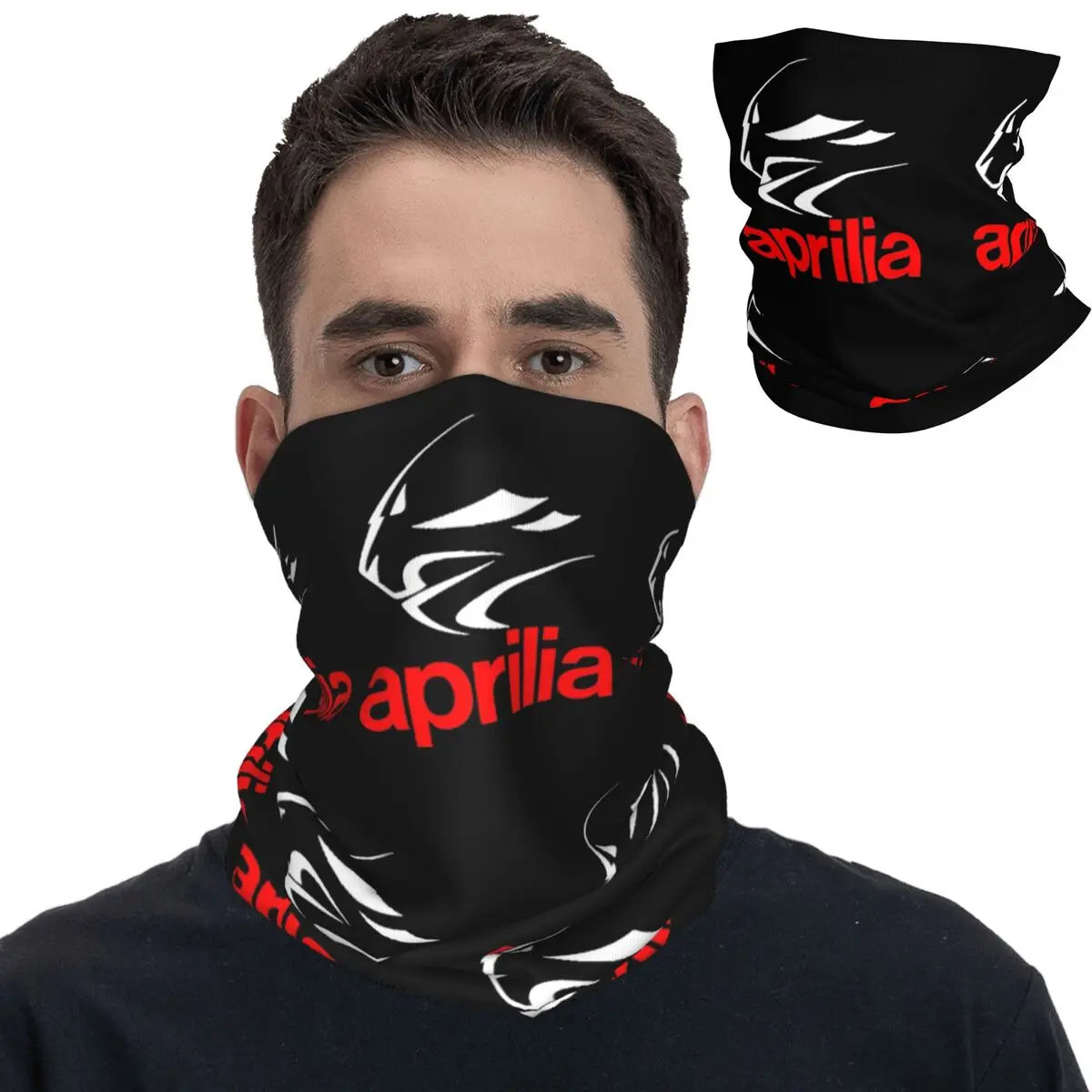 

Aprilia Motorcycle Bandana Neck Cover Printed Motorcycle Racing Wrap Scarf Warm Face Mask Cycling for Men Women Adult All Season