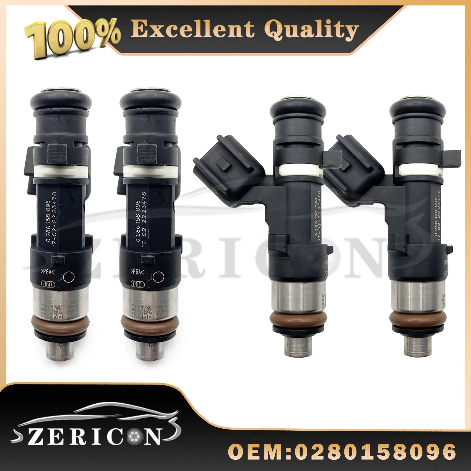 

4 шт., форсунка топливного инжектора 0280158096 для Volvo T5 8653891 л Turbo 2004 2016-30757534 OE 0280158315, инжекторные клапаны