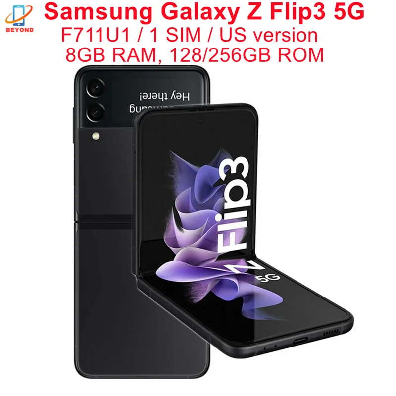 Samsung Telephone Portable Galaxy Z Flip 3 5g F711u1 6 7 Pouces 8 Go 128 Go 256 Go Nfc Snapdragon Original Deverrouille Pliable 5g Nouveau 90 Aliexpress