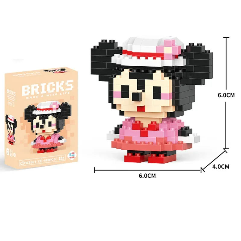 thumbnail image 1 of Bloques de construcción de Mickey Mouse Stitch Hello Kitty Personaje de dibujos animados Modelo ensamblado Bloques de construcción Muñecas Juguetes Regalos para niños, 1 of 5