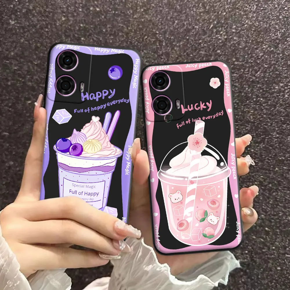 YUEQIAN Cover Glitterata per Motorola Moto E14 4G, Ultra Sottile
