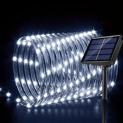 Solar - Powered LED Rope Lights - 8 Mode Waterproof String Lights - 32M 300leds (White)