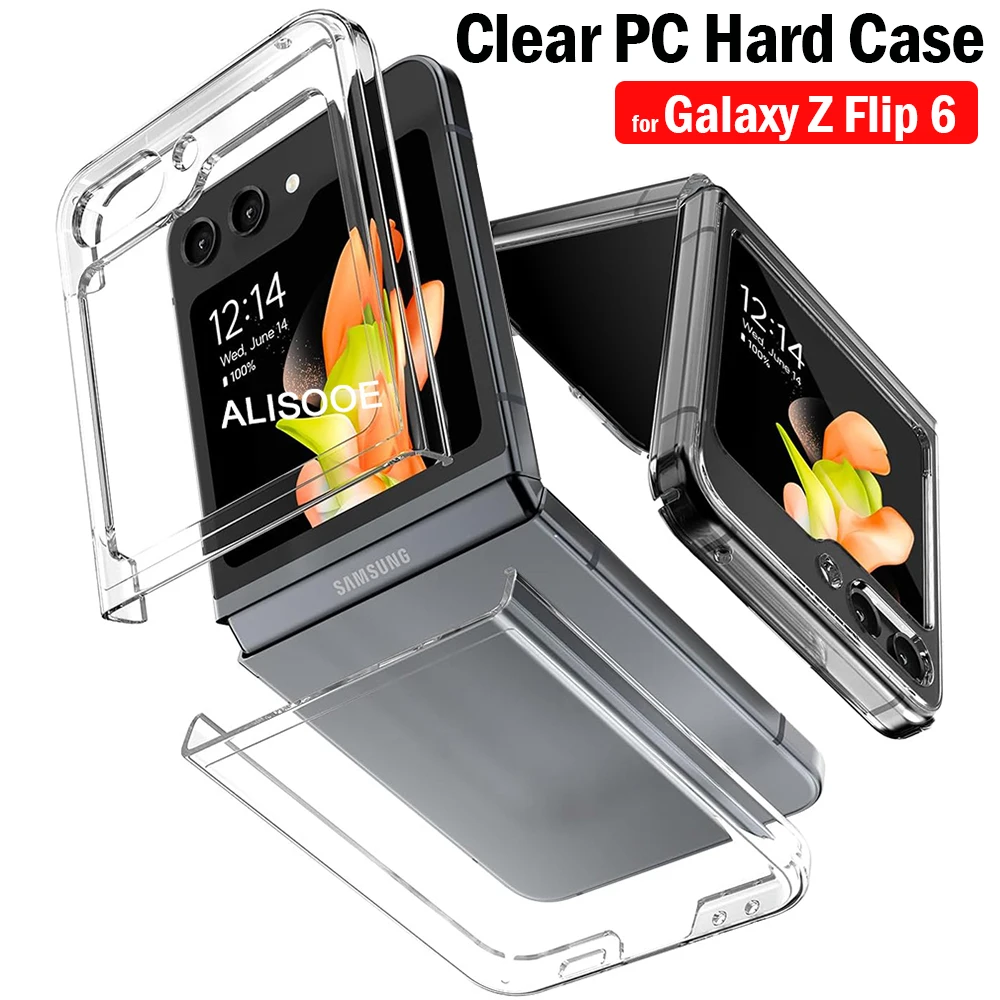 Hd Clear Funda Per Samsung Galaxy Z Flip 6 Custodia Ultra Sottile Trasparente Antiurto Capa Per Custodia Samsung Z Flip6