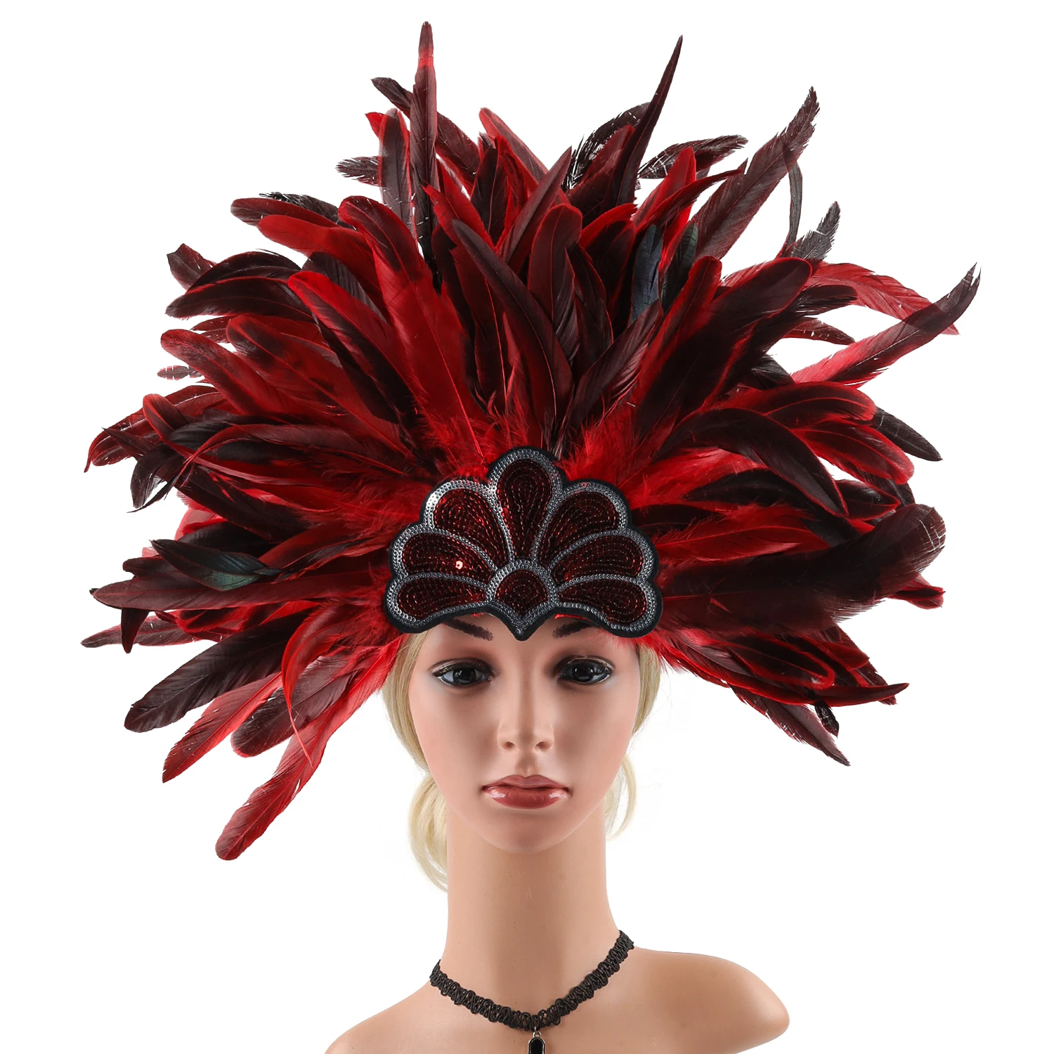 Carnival feather headband detail