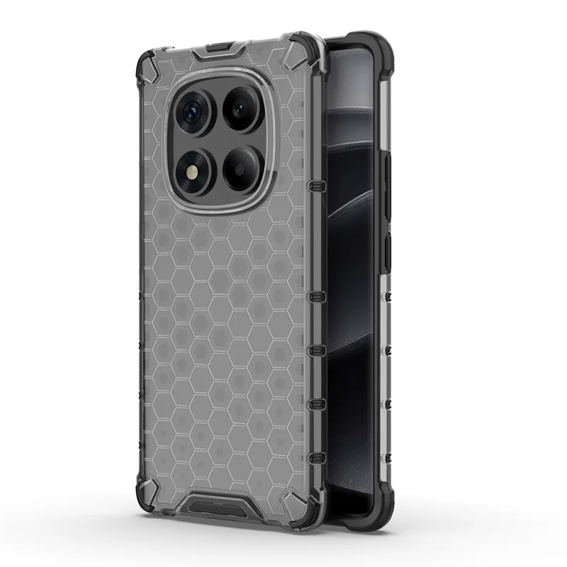 Translucent Honeycomb Design Shockproof Military Armor Case - Hybrid Protective Cover