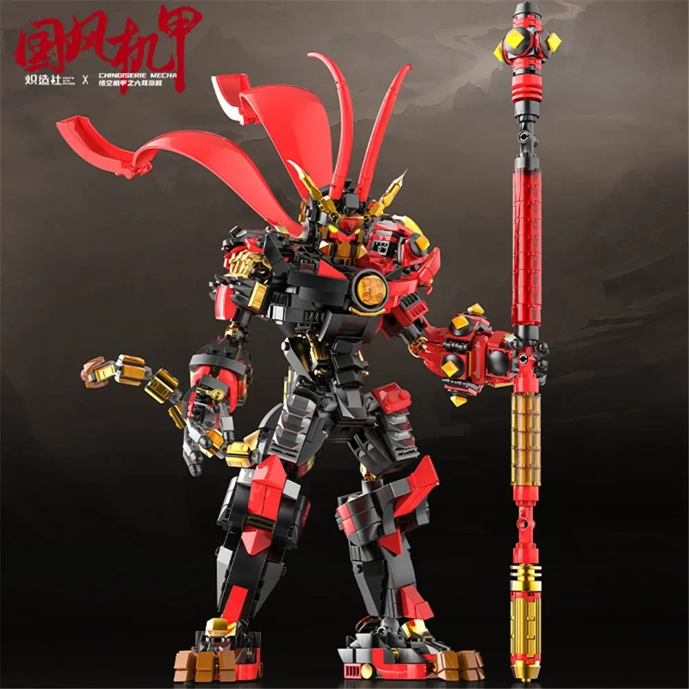1177Pcs City Creativity Ideas Stile Cinese Monkey King Warrior Mech Model Building Blocks Mattoni Giocattoli Per Regalo Di Compleanno