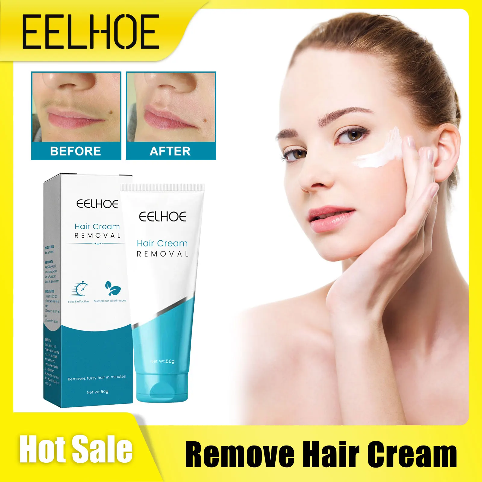 

Remove Hair Cream Stopping Growth Lip Arm Leg Underarm Private Part Bikini Soothing Painless Epilator Fast Face Depilation Cream