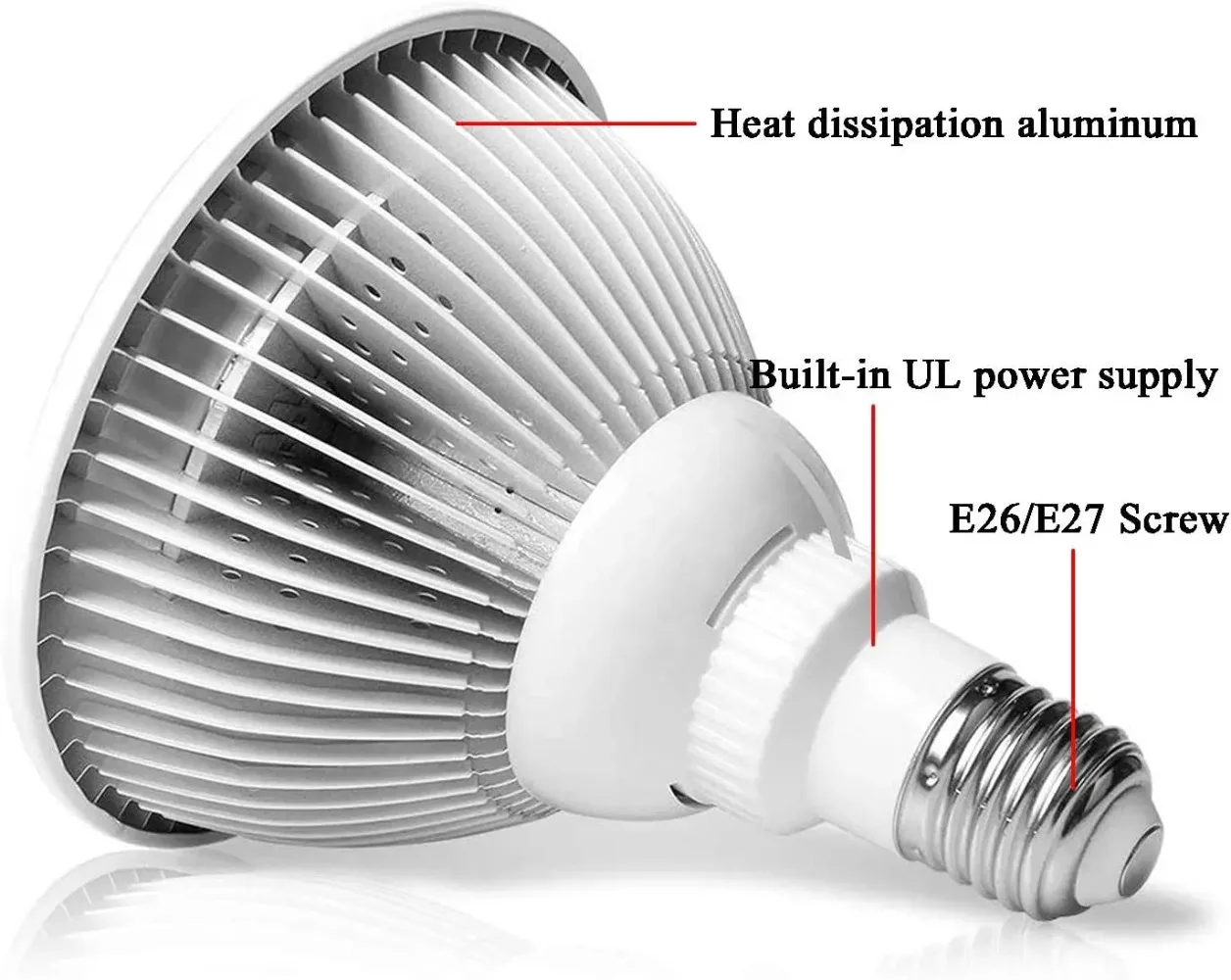 LED Red Infared Light Therapy Lamp for Body, 36w Red Light Therapy Lamp Improve Muscles and Skin,Red 660nm Infrared 850nm E27