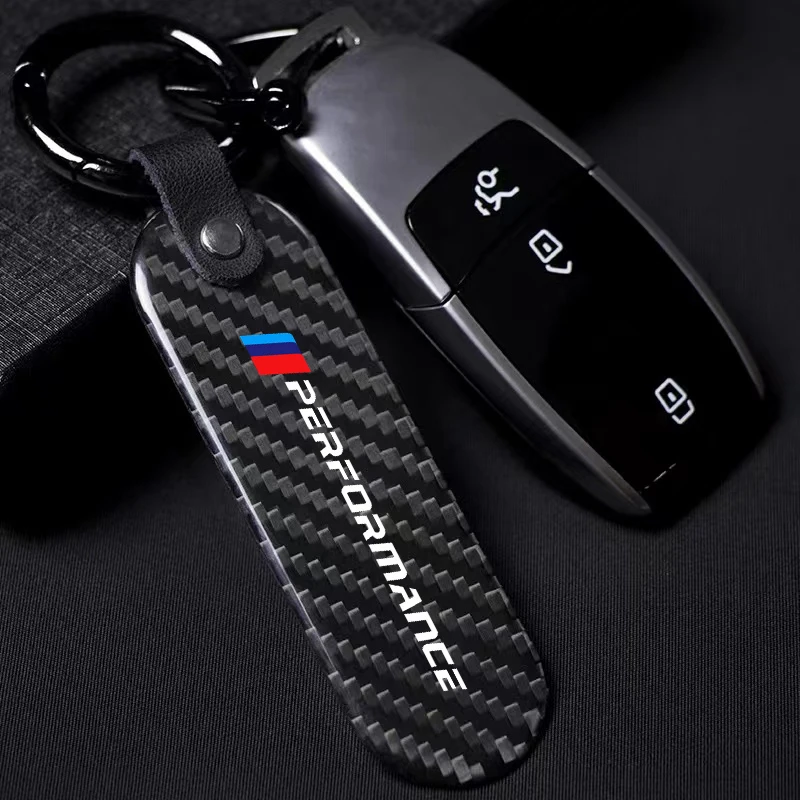 Car Keychain Key Ring Carbon Fiber Metal Key Chain For Bmw M Power ...